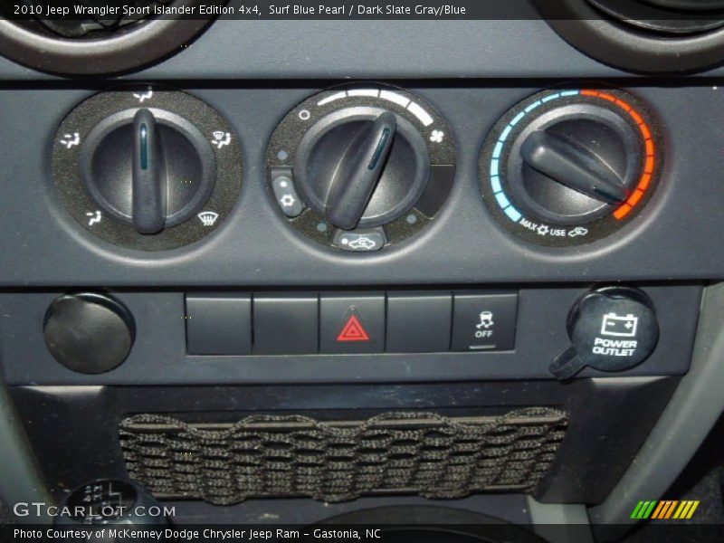 Controls of 2010 Wrangler Sport Islander Edition 4x4