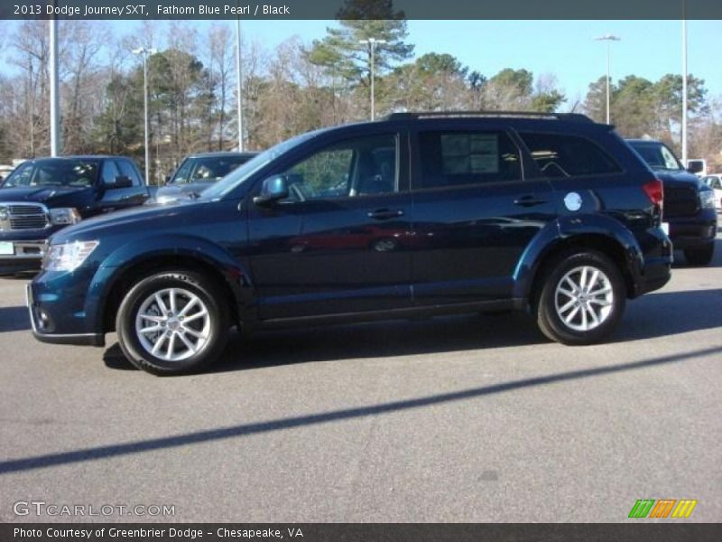 Fathom Blue Pearl / Black 2013 Dodge Journey SXT