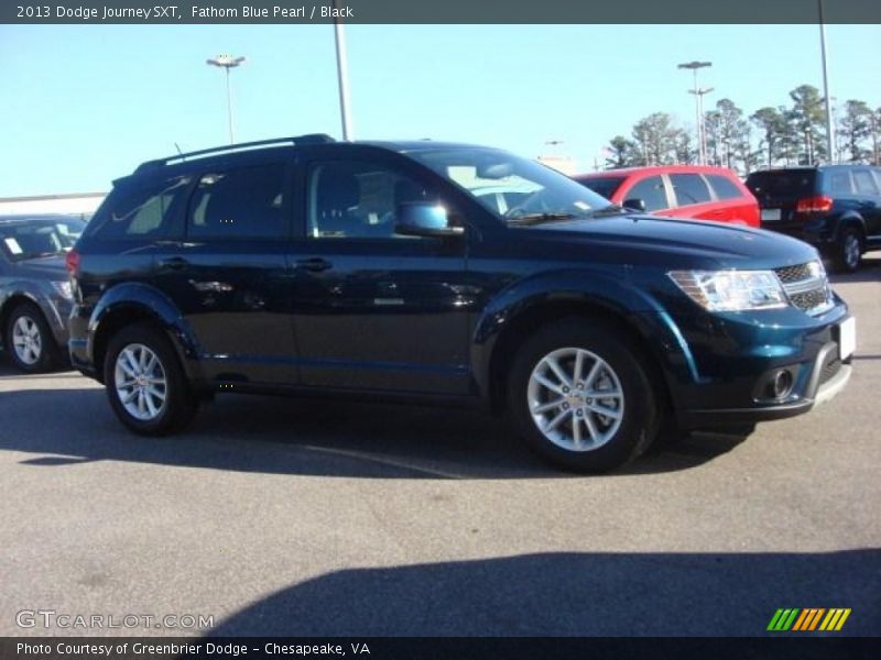 Fathom Blue Pearl / Black 2013 Dodge Journey SXT