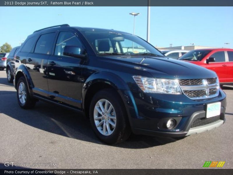 Fathom Blue Pearl / Black 2013 Dodge Journey SXT