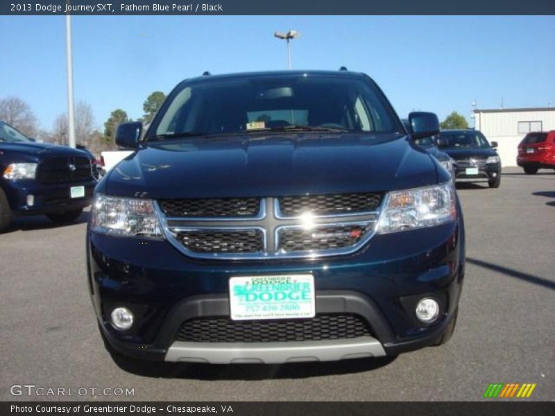 Fathom Blue Pearl / Black 2013 Dodge Journey SXT
