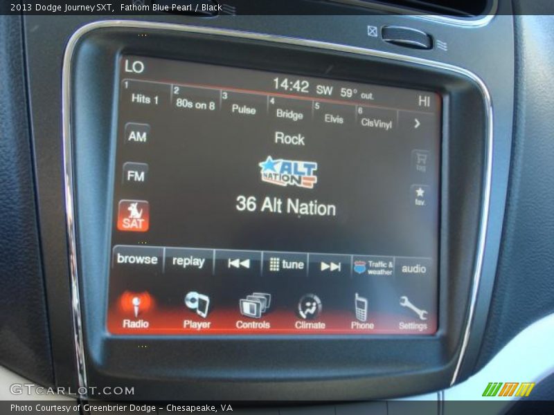 Fathom Blue Pearl / Black 2013 Dodge Journey SXT
