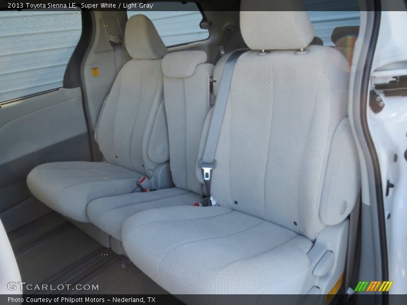 Super White / Light Gray 2013 Toyota Sienna LE