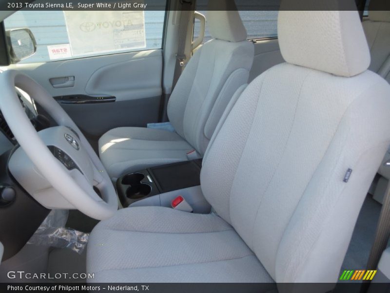 Super White / Light Gray 2013 Toyota Sienna LE
