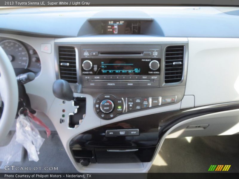 Super White / Light Gray 2013 Toyota Sienna LE