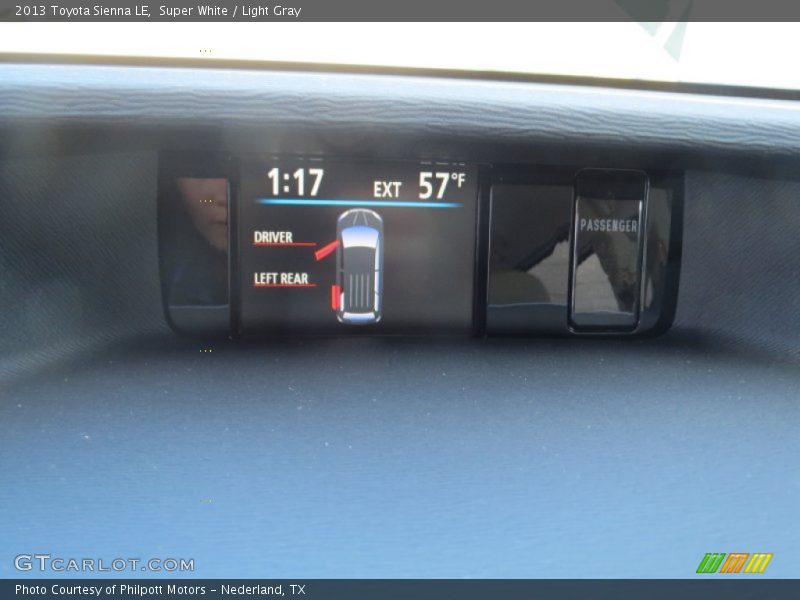 Super White / Light Gray 2013 Toyota Sienna LE