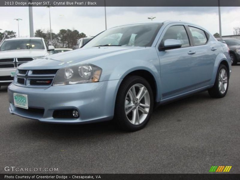 Crystal Blue Pearl / Black 2013 Dodge Avenger SXT