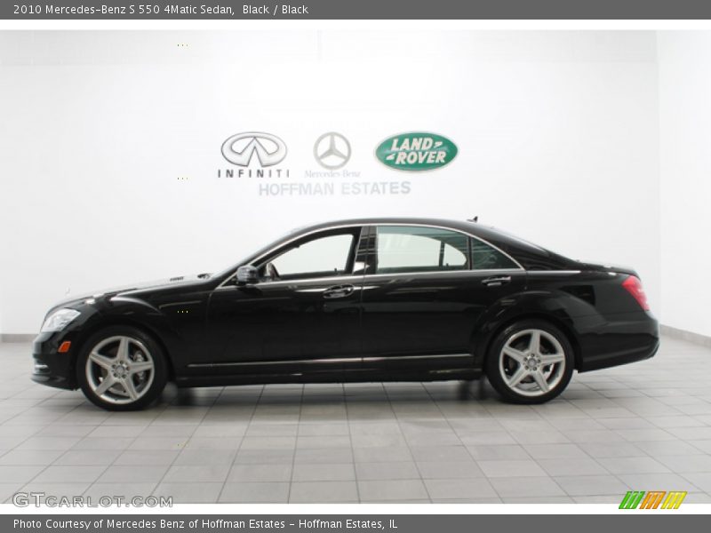 Black / Black 2010 Mercedes-Benz S 550 4Matic Sedan
