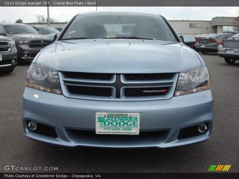 Crystal Blue Pearl / Black 2013 Dodge Avenger SXT