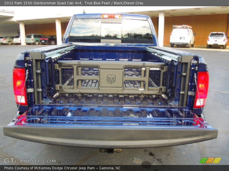 True Blue Pearl / Black/Diesel Gray 2013 Ram 1500 Outdoorsman Quad Cab 4x4