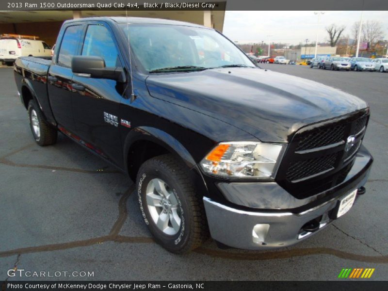 Black / Black/Diesel Gray 2013 Ram 1500 Outdoorsman Quad Cab 4x4