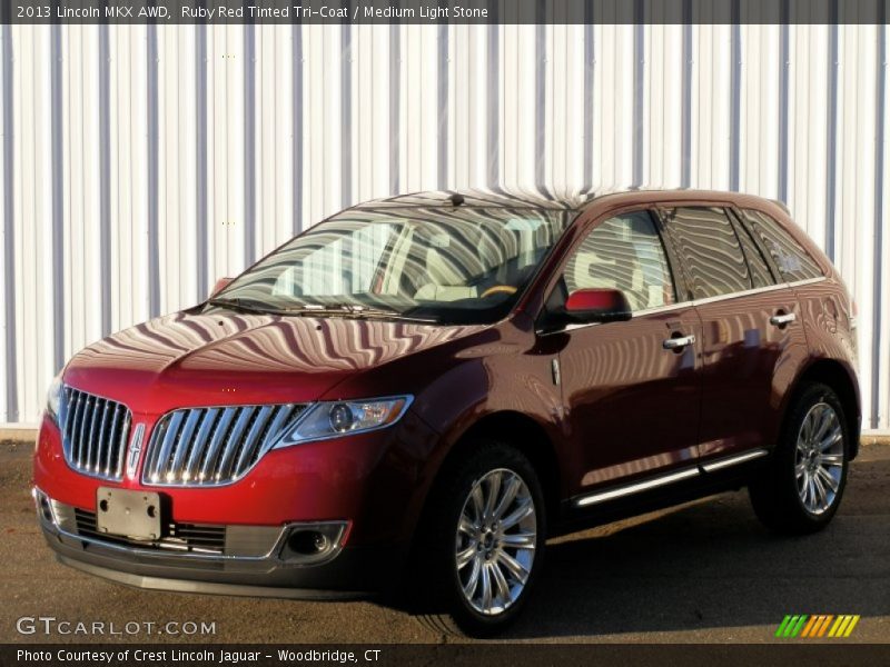 Ruby Red Tinted Tri-Coat / Medium Light Stone 2013 Lincoln MKX AWD