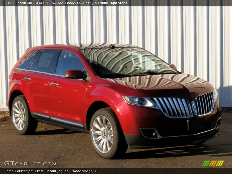 Ruby Red Tinted Tri-Coat / Medium Light Stone 2013 Lincoln MKX AWD