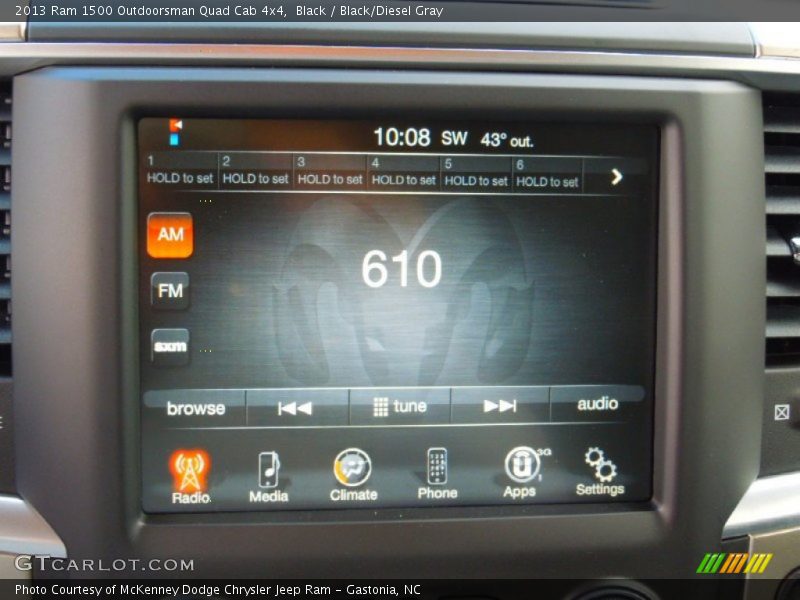 Black / Black/Diesel Gray 2013 Ram 1500 Outdoorsman Quad Cab 4x4