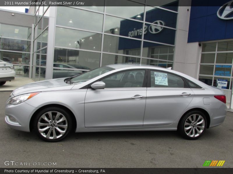 Radiant Silver / Gray 2011 Hyundai Sonata SE