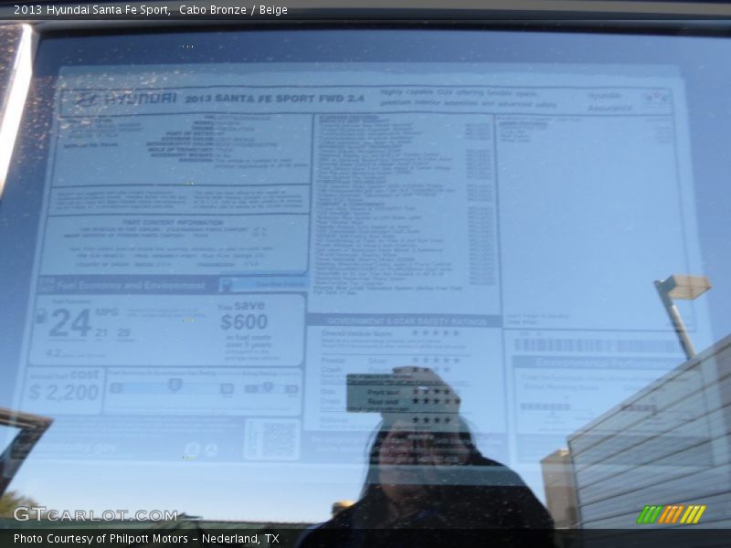 Cabo Bronze / Beige 2013 Hyundai Santa Fe Sport