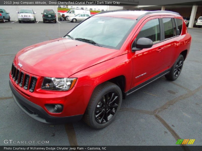 Deep Cherry Red Crystal Pearl / Dark Slate Gray 2013 Jeep Compass Altitude