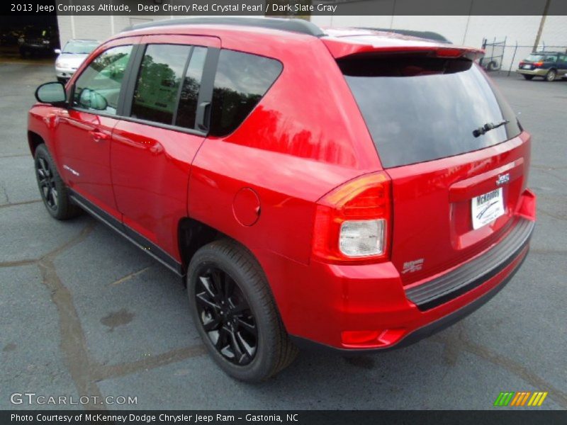 Deep Cherry Red Crystal Pearl / Dark Slate Gray 2013 Jeep Compass Altitude