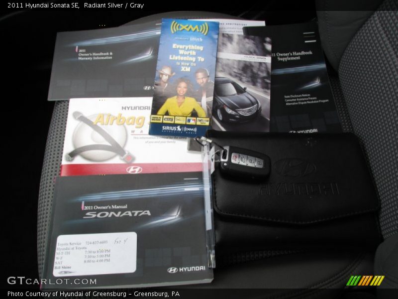 Radiant Silver / Gray 2011 Hyundai Sonata SE