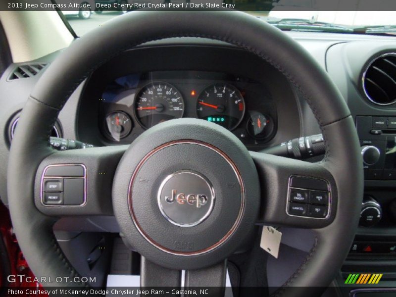 Deep Cherry Red Crystal Pearl / Dark Slate Gray 2013 Jeep Compass Altitude