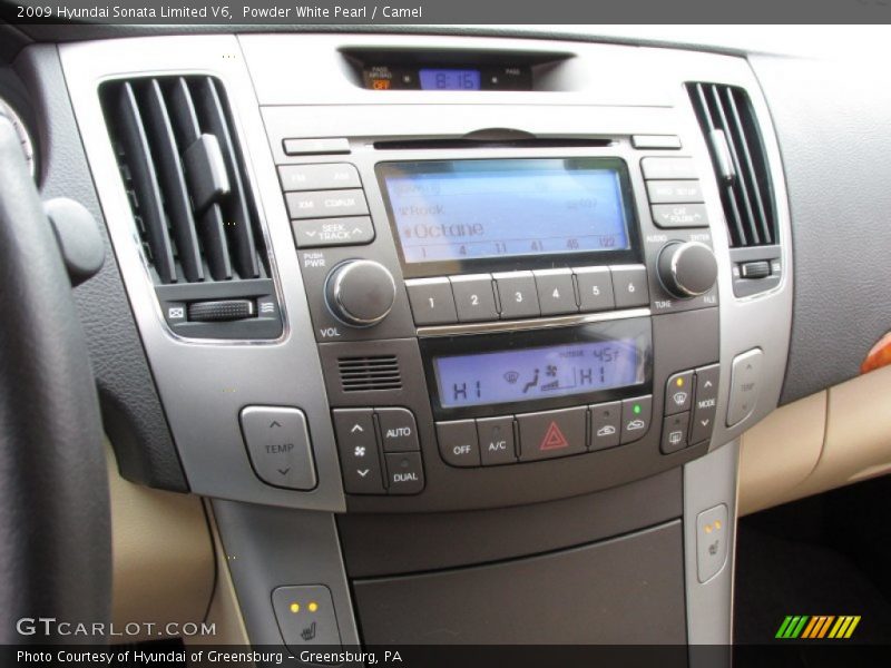 Powder White Pearl / Camel 2009 Hyundai Sonata Limited V6