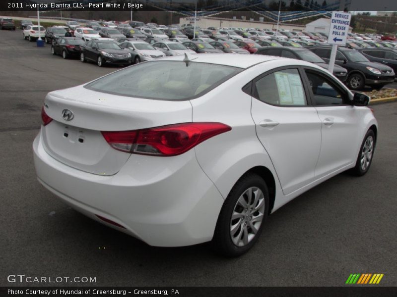 Pearl White / Beige 2011 Hyundai Elantra GLS