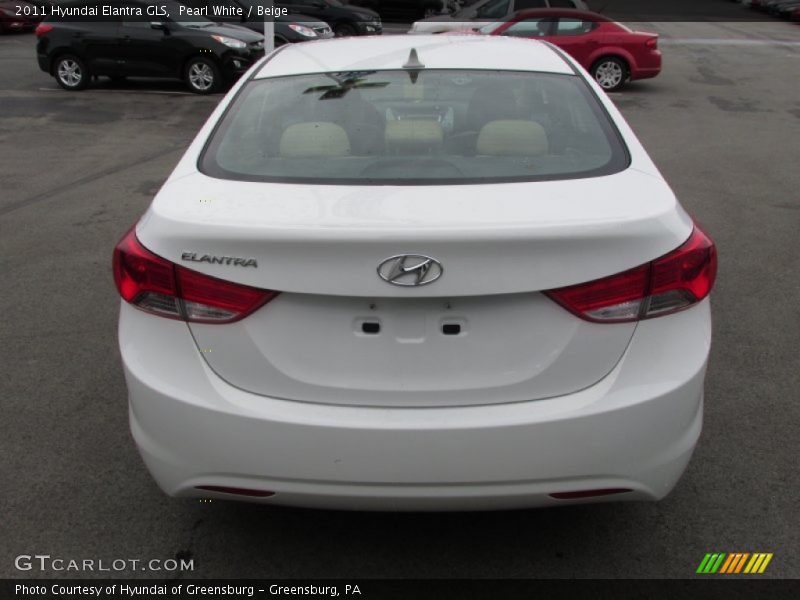 Pearl White / Beige 2011 Hyundai Elantra GLS