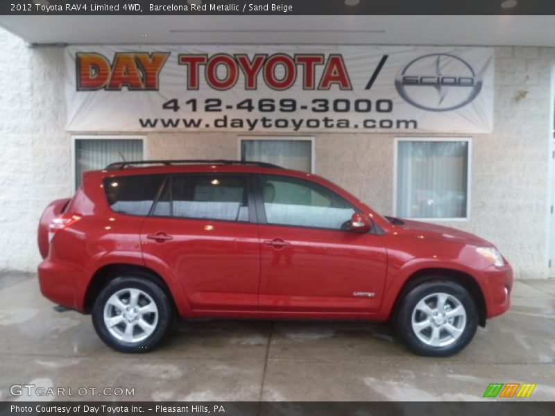 Barcelona Red Metallic / Sand Beige 2012 Toyota RAV4 Limited 4WD