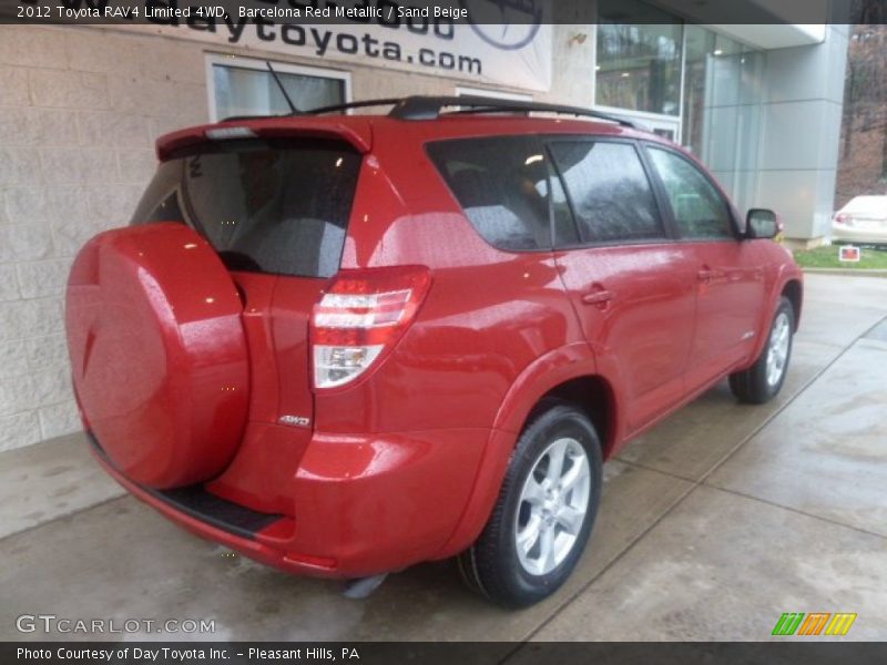 Barcelona Red Metallic / Sand Beige 2012 Toyota RAV4 Limited 4WD