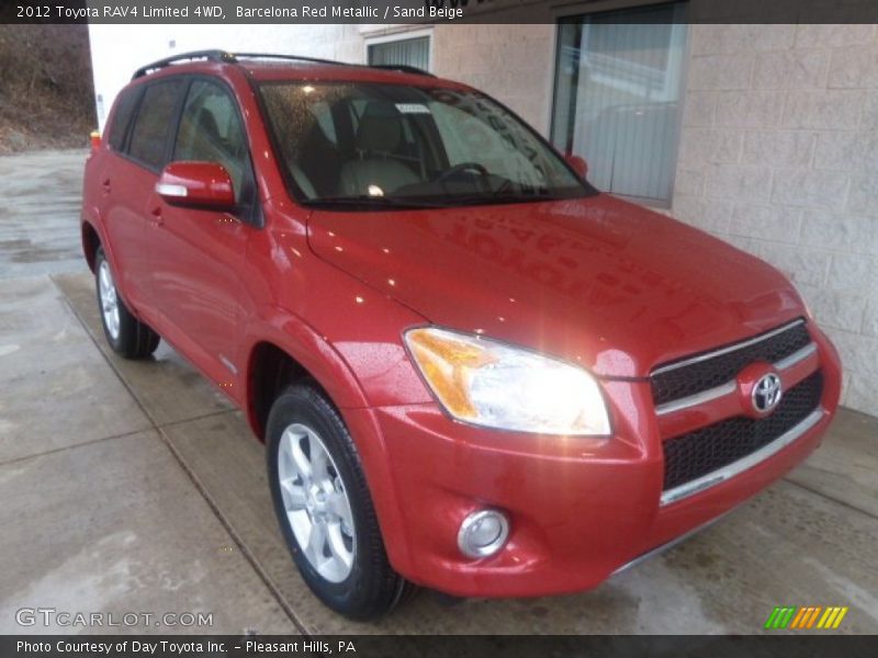 Barcelona Red Metallic / Sand Beige 2012 Toyota RAV4 Limited 4WD
