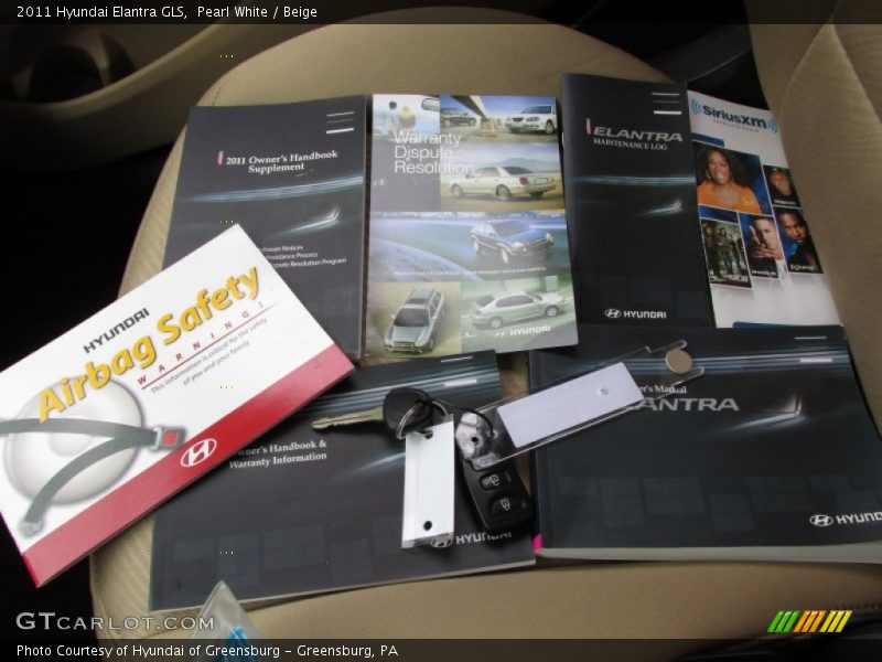 Pearl White / Beige 2011 Hyundai Elantra GLS