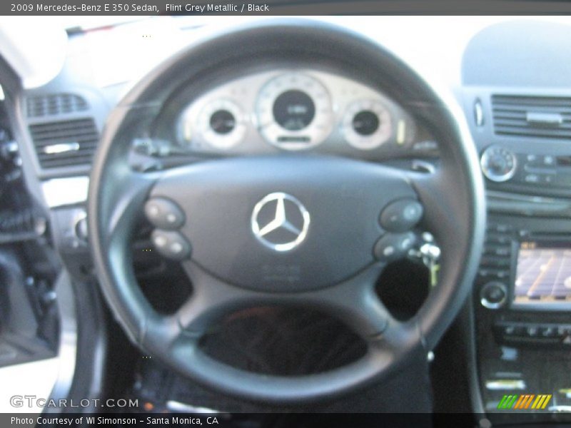 Flint Grey Metallic / Black 2009 Mercedes-Benz E 350 Sedan