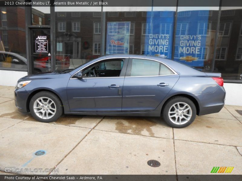 Atlantis Blue Metallic / Jet Black 2013 Chevrolet Malibu LT