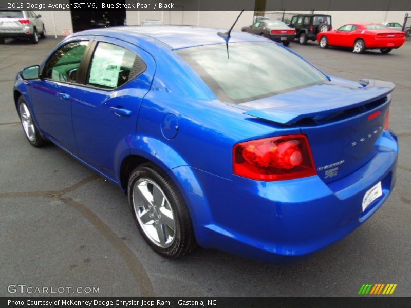 Blue Streak Pearl / Black 2013 Dodge Avenger SXT V6