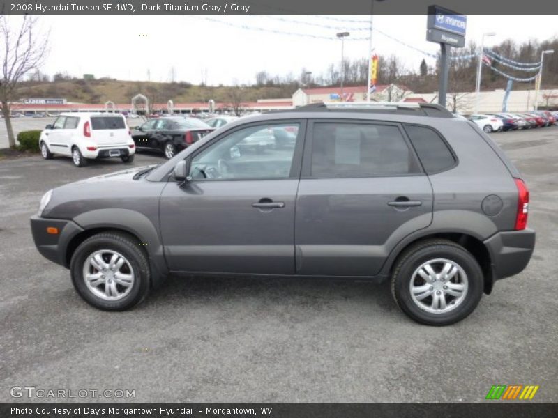 Dark Titanium Gray / Gray 2008 Hyundai Tucson SE 4WD