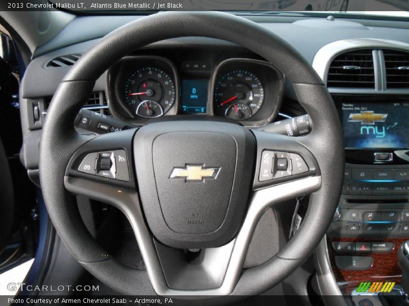 Atlantis Blue Metallic / Jet Black 2013 Chevrolet Malibu LT