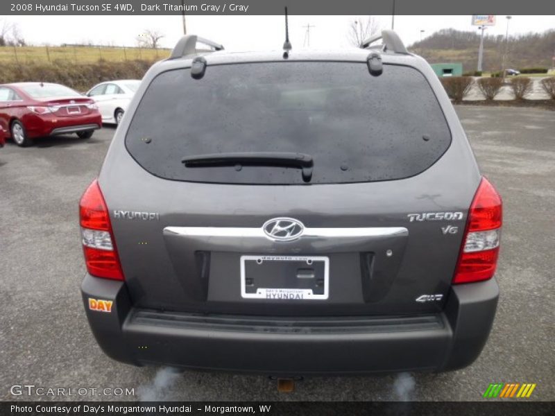 Dark Titanium Gray / Gray 2008 Hyundai Tucson SE 4WD