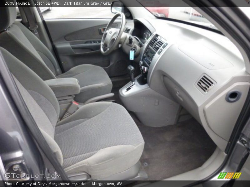 Dark Titanium Gray / Gray 2008 Hyundai Tucson SE 4WD