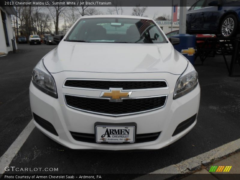Summit White / Jet Black/Titanium 2013 Chevrolet Malibu LS