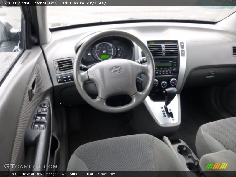 Dark Titanium Gray / Gray 2008 Hyundai Tucson SE 4WD