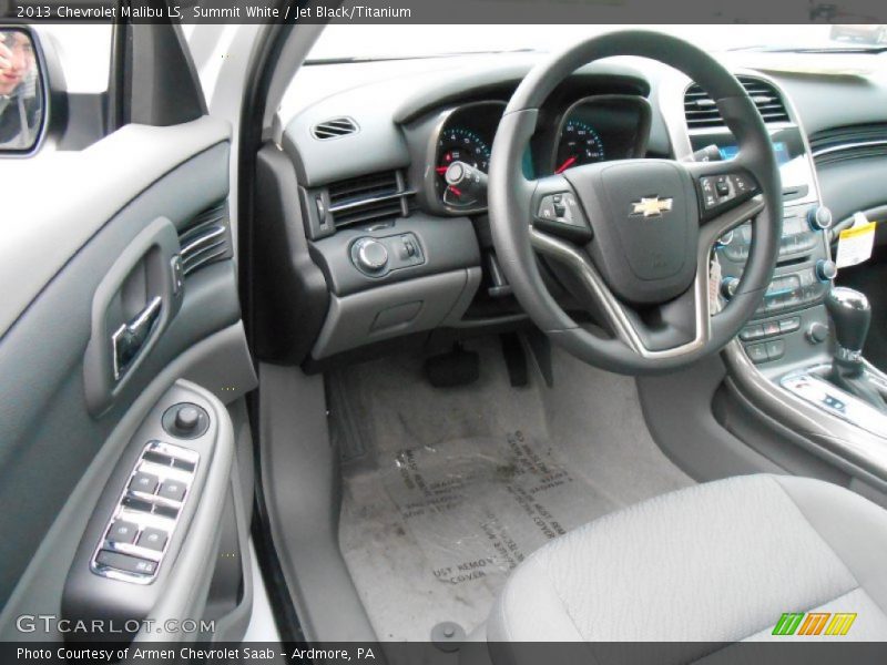 Summit White / Jet Black/Titanium 2013 Chevrolet Malibu LS