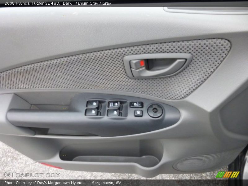 Dark Titanium Gray / Gray 2008 Hyundai Tucson SE 4WD