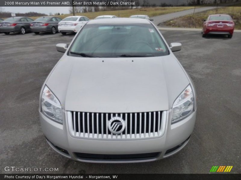 Silver Birch Metallic / Dark Charcoal 2008 Mercury Milan V6 Premier AWD