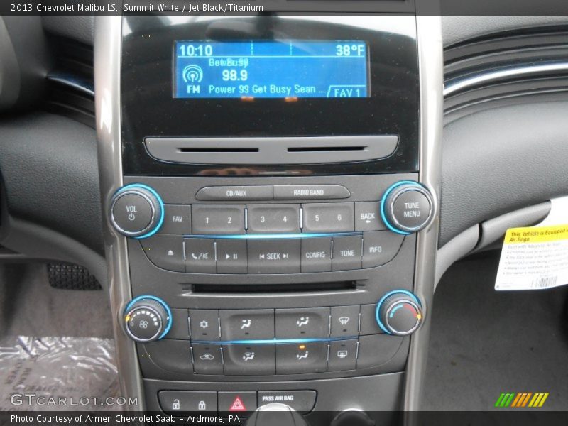 Summit White / Jet Black/Titanium 2013 Chevrolet Malibu LS