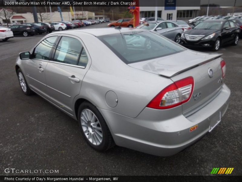 Silver Birch Metallic / Dark Charcoal 2008 Mercury Milan V6 Premier AWD