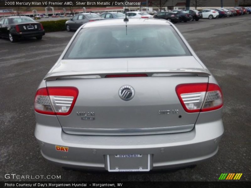 Silver Birch Metallic / Dark Charcoal 2008 Mercury Milan V6 Premier AWD