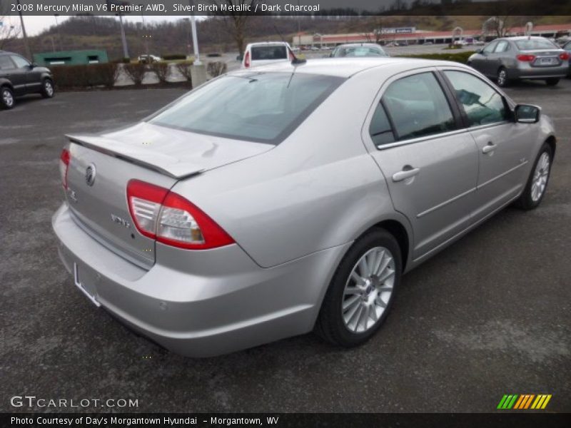 Silver Birch Metallic / Dark Charcoal 2008 Mercury Milan V6 Premier AWD