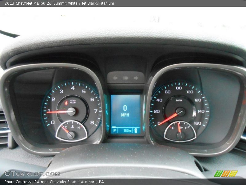 Summit White / Jet Black/Titanium 2013 Chevrolet Malibu LS