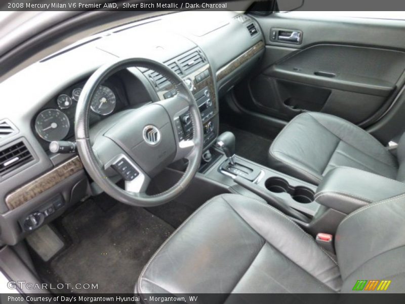 Silver Birch Metallic / Dark Charcoal 2008 Mercury Milan V6 Premier AWD