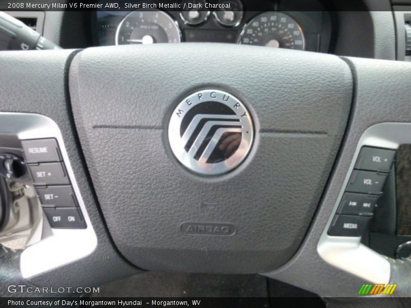Silver Birch Metallic / Dark Charcoal 2008 Mercury Milan V6 Premier AWD